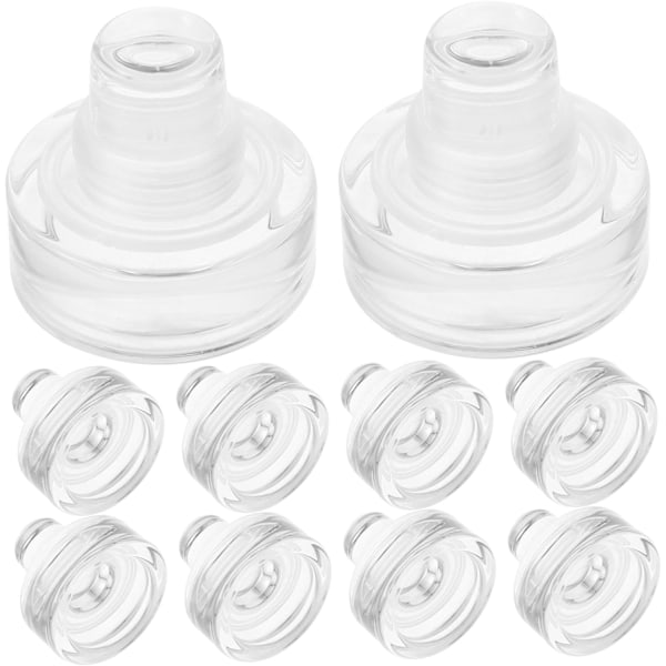 10 stk. T-formede genanvendelige vinpropper af glas til vinflasker