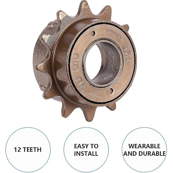 Sykkel Stål Innvendig Diameter 34mm 12 Tannede Svinghjul 12t Stor Hull Svinghjul 12 Tannede Frihjul Tilbehør