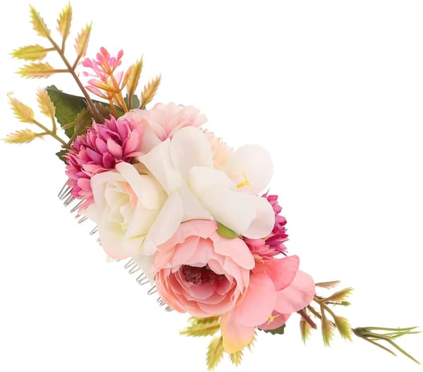 Brudblomkam för bröllop Elegant hårkam för brud sidodesign och brudstyling