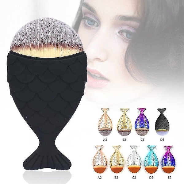 1 st Mermaid Foundation Makeup Brush Puder Rouge Kosmetisk