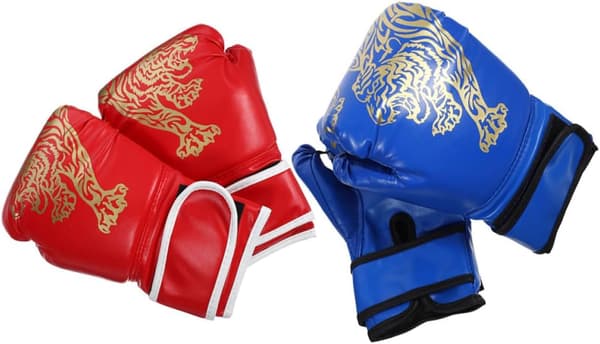 2 par boxhandskar för träning i PU-läder, thailändska sparringhandskar