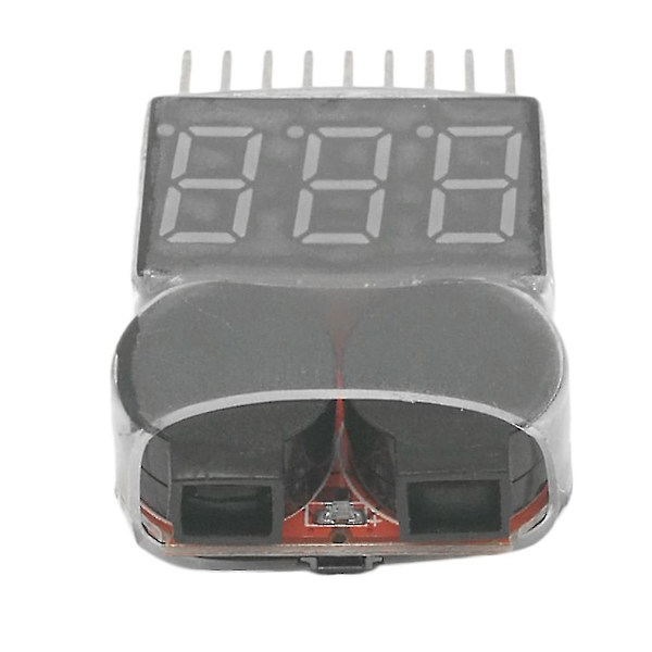 1-8s Lipo/li-ion/fe Batterispänning 2-i-1 Testare Lågspänningslarm