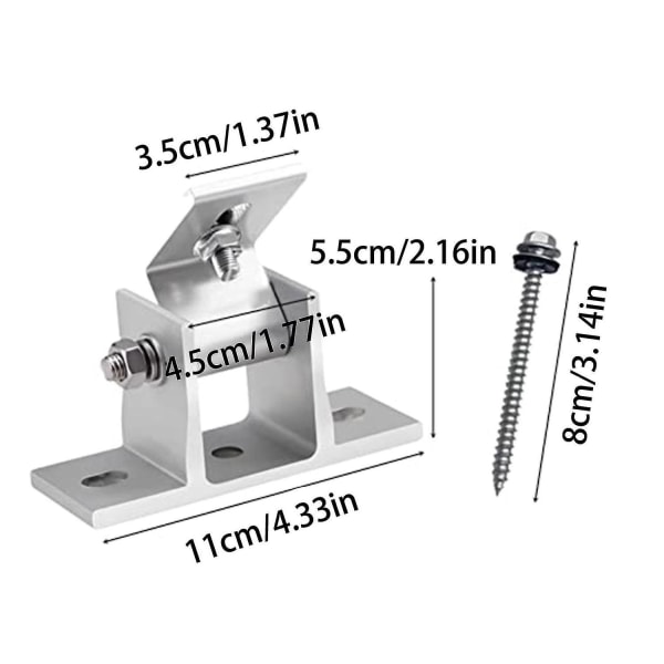 Aurinkopaneeli Bracket End Clamp Kit Säädettävä Tasakatolle