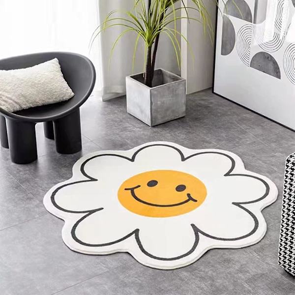 Blomster Bademåtter, Stor Sød Smiley Ansigt Blød Solsikke Tæppe