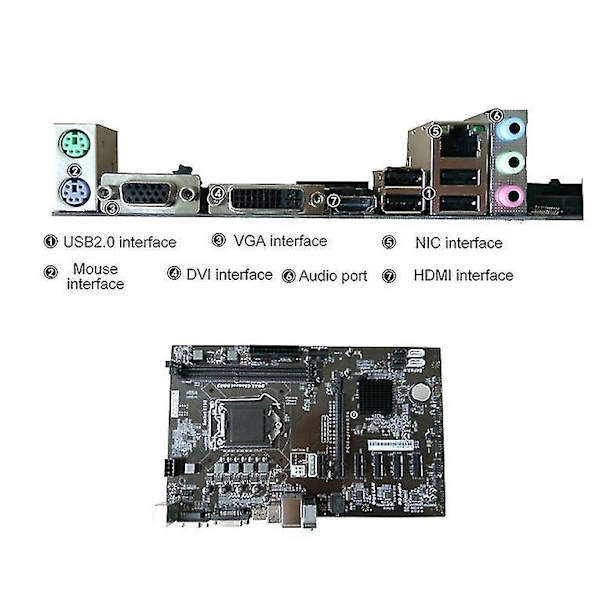 H81a-btc V20 Miner Atx-kort LGA1150 H81 6 Grafikkort