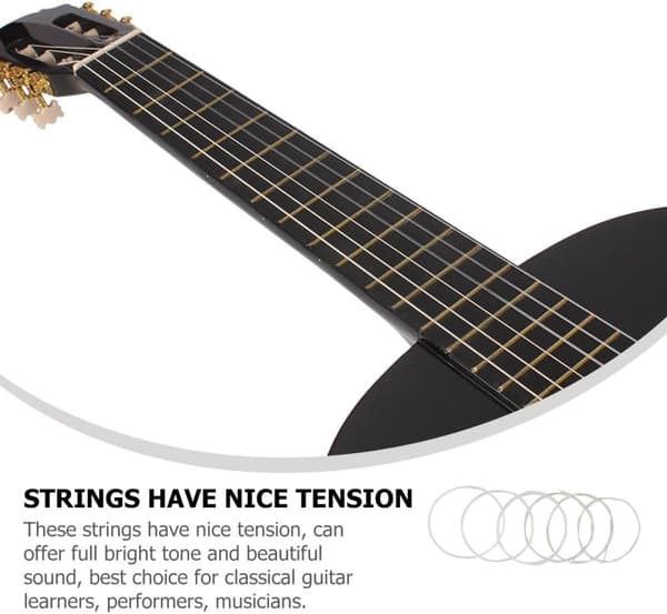 Nylon klassiske gitarstrenger pakke solid materiale 6 stk med vakker lydkvalitet