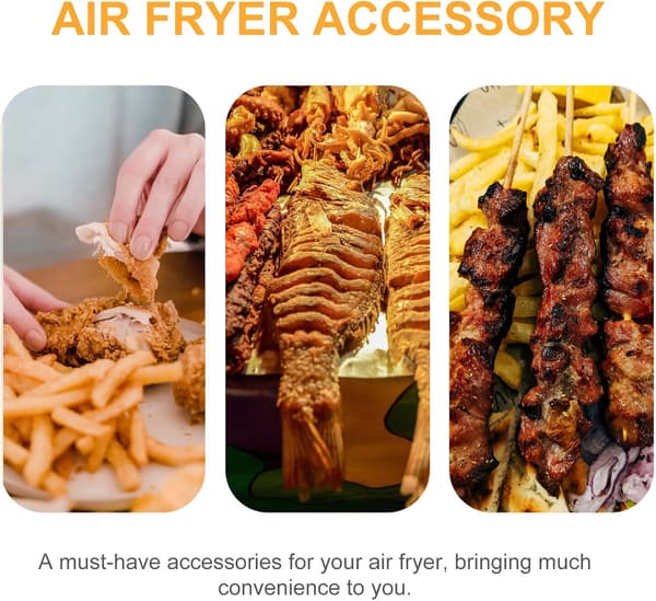 Airfryer Grillrist Stabelbar Damprist Rustfrit Stål 3 stk. Ovntilbehør