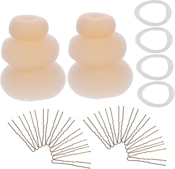 2 sæt hårknold-maskine DIY styling hårkrøller U-formede hårnåle til hestehaleholder