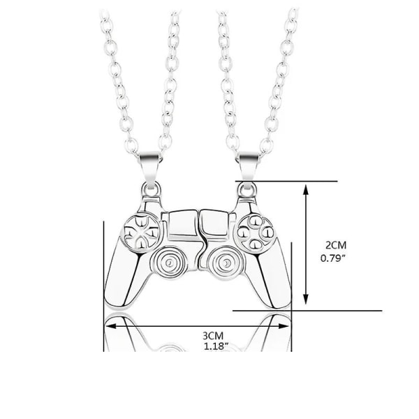 1 Par Kreativa Spelkontrollmagnetar Attraherar Parhalsband Hip Hop Retro