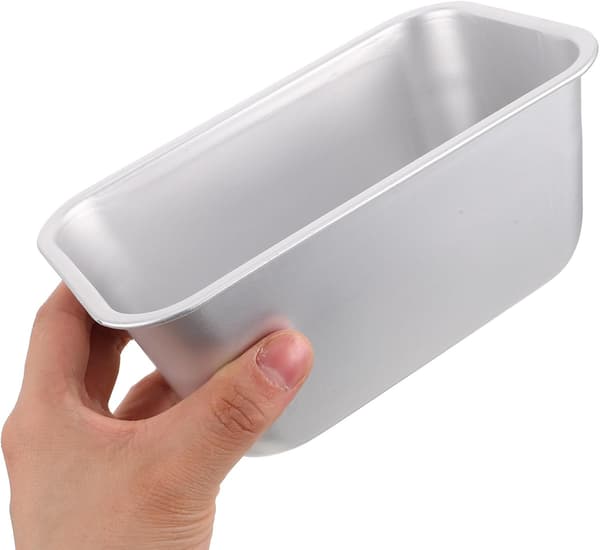 2 st rektangulära kakformar i aluminiumlegering för julmuffins och brödbakning