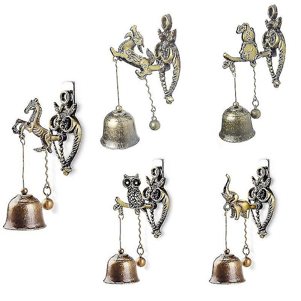 Magneettiset Ovikellon Koristeet Metalli Tuulisoitto Vintage Eläin Tuulisoitto Oviripustuskello Retro Kaupan Muistutuskello Tukkumyynti