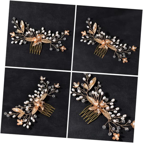 Glittrende Rhinestone Brudehårkam for Bryllup Elegant Hårpynt