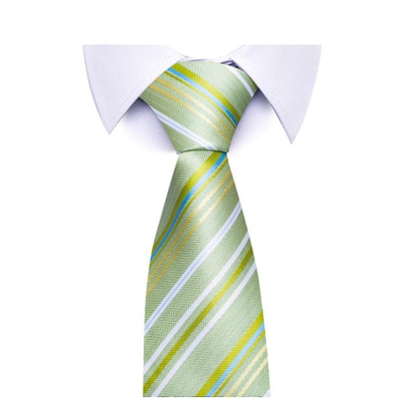 2023 Nyt opgraderet herre slips og reversnål Paisley halsslips Lommetørklæde manchetknapper sæt til mænd-yuhao
