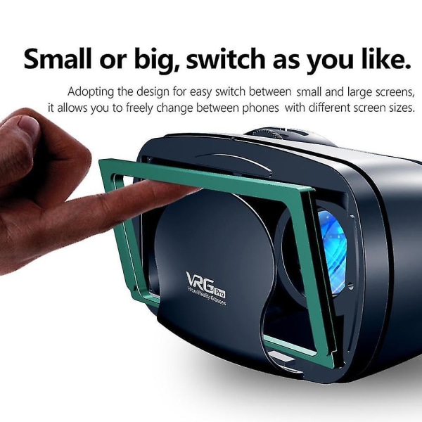 Vrg Pro Vr Gglasses Virtual Reality 3d Glasögon 5 till 7 tums telefoner