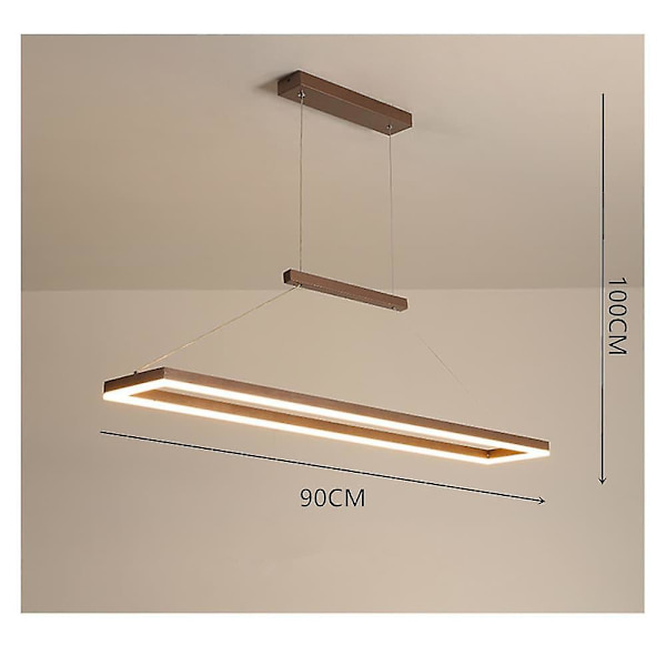 Led Hængende Lampe Stilfuld Guld Kaffe Kvadrat Cirkel 90cm
