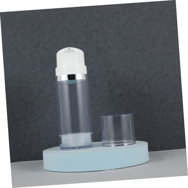 4st Tomma Lotionflaskor Airless Pump Dispenser Påfyllningsbara Lotion Resebehållare för Kosmetiska Påfyllningar
