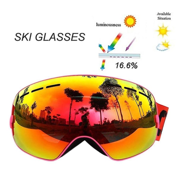 Copozz Skidglasögon Anti-dim Snowboardglasögon för vuxna