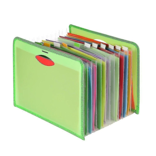 Udvidende Filmappe Kontor, Skole Portfolio, Dokument Organizer Light Green