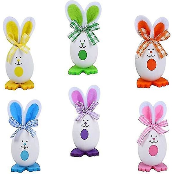 Easter Eggs 6pcs Cute Bunny Shaped Decorations Kids