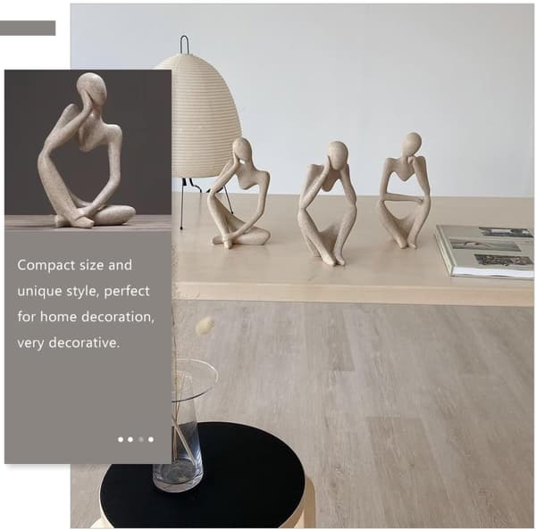Kunstnerisk Sandstein Harpiks Bordplate Statue Skrivebordsdekorasjon Unik Stil Abstrakt Skulptur