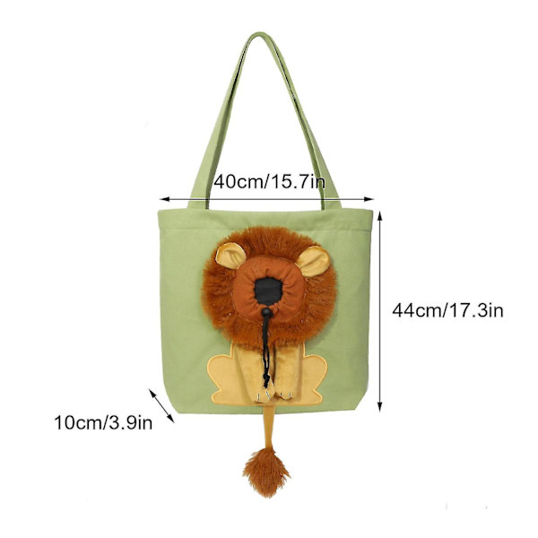 Pet Canvas Skuldertaske Løveformet Dyretransport