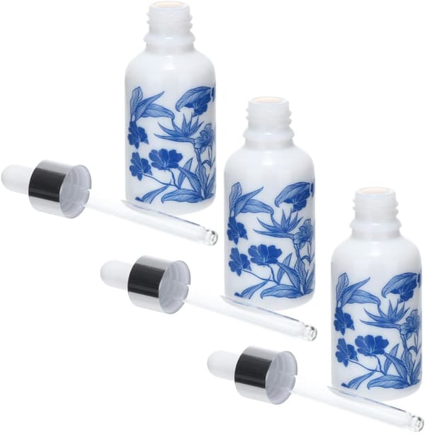 3 stk. æterisk olieflasker Porcelænsdråbeflasker Oliedråbeflasker til parfume