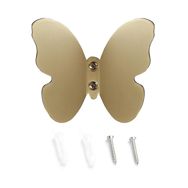 Butterfly Formet Væghængt Krog Messing Frakke Tøj Hænger Håndklædeholder Organizer