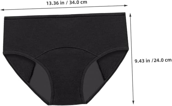 3 stk vaskbare lekkasjeabsorberende truser for kvinner i bomull, menstruasjonstruser beskyttende