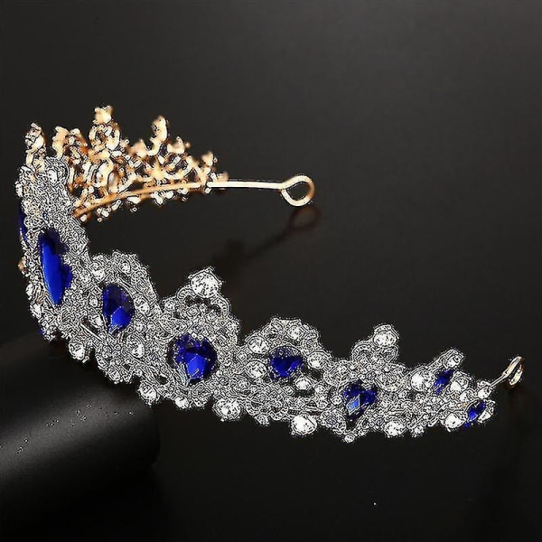 Brude-Tiara Krone Bryllup Legering Krone Rhinestone Krystal Hårtilbehør