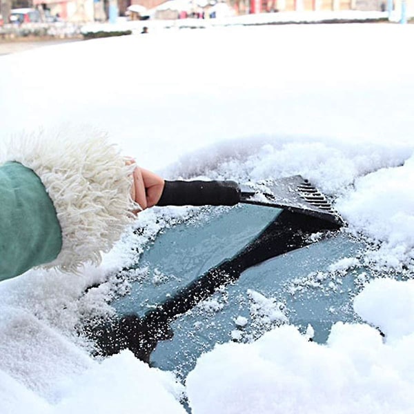 Snøskuffe (pakke med 3) Plast Is-skrape Bil Vinter Vindrute Frost Snøfjerning (rød og blå og svart)