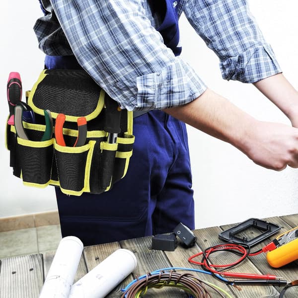 Elektrikerverktøybelteveske laget av solid Oxford-stoff med solid og robust konstruksjon