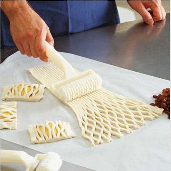 Kitchen Baking Pastry Dough Pie Pizza Lattice Roller Cutter