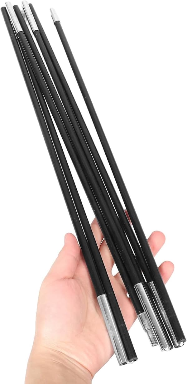 2 st utomhustältstänger, 3,2 m glasfiber skyddsstänger