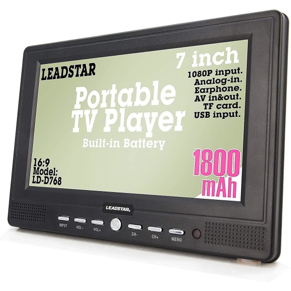 7 Tommers Bærbar TV DVB-T2 ATSC ISDB-T Digital Analog Bil TFT