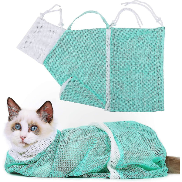 Cat Badepose Anti-bitt Og Anti-ripe Cat Grooming Bag For Bading