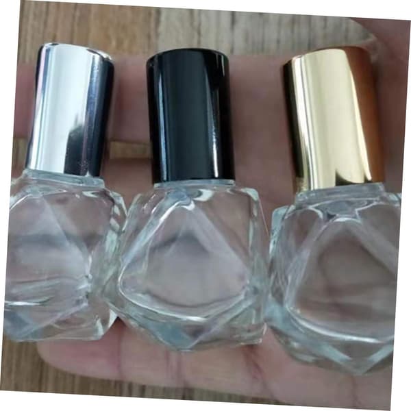 5 st glasreseflaskor eterisk olja rullflaskor påfyllningsbar makeup för parfymoljor