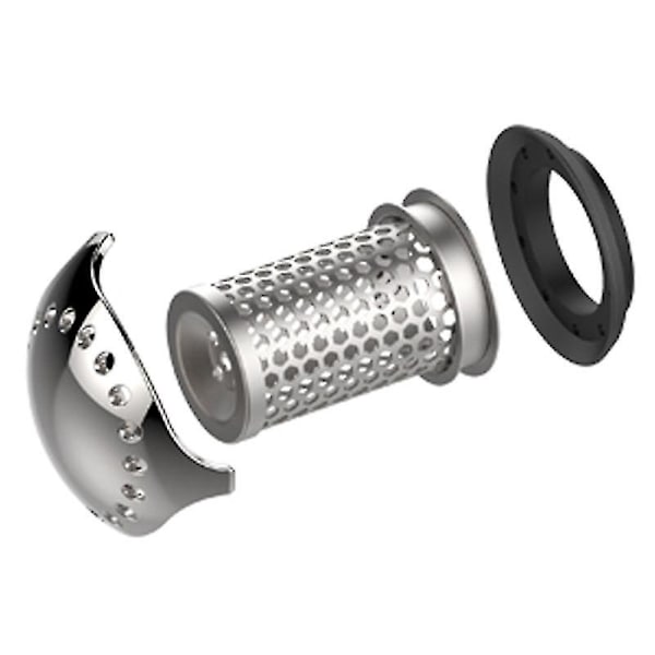 Avloppshårssamlare i rostfritt stål, avloppssil, enkel rengöring, hårfälla (1 st, silver)