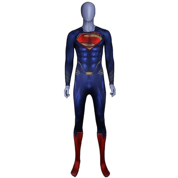 Mænd superhelte kostume med bodysuit jumpsuit outfits sæt XXXL