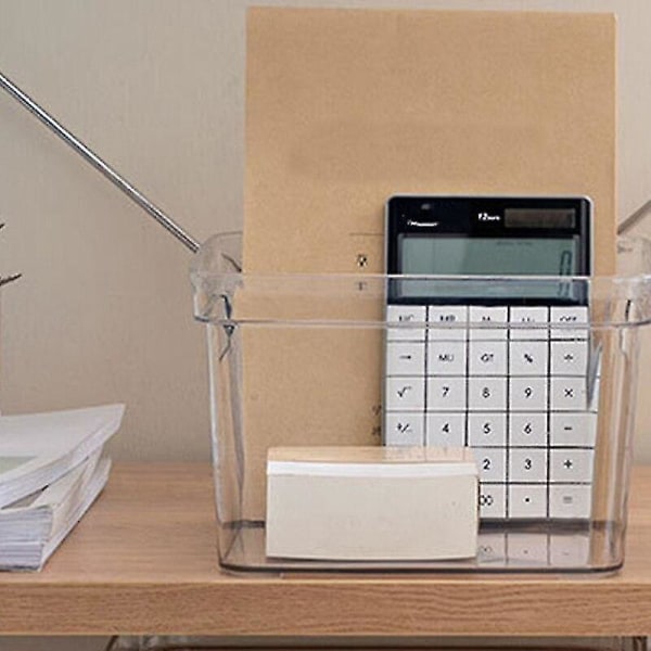 Klar Plast Opbevaringskasse Med Håndtag Skab Hjem Organiser