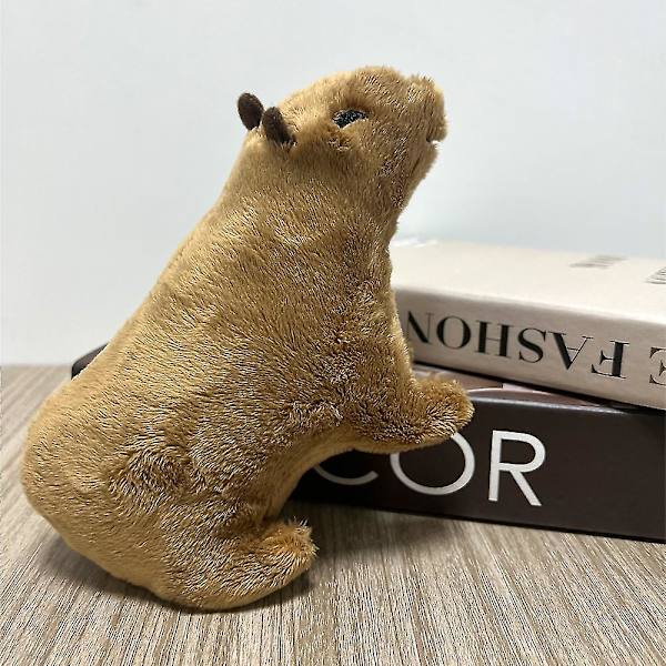 Reallilfe Capybara Plyslegetøj Sød Capybara Plysdukke Fluffy Fyldte Dyr Drenge Børn Hjem Decor 2pcs 18cm