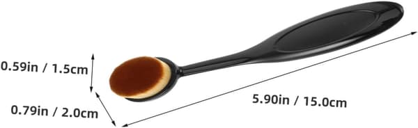 Multifunktionel makeupbørste til pudderfoundation, blush, kunstfiberharpiks konturbørste