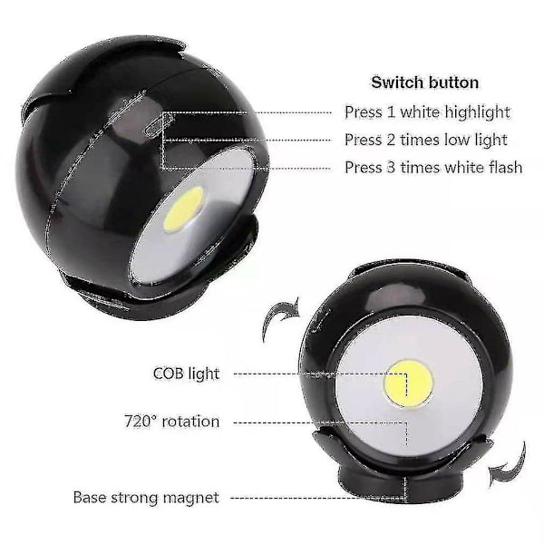 COB LED Drejelig Arbejdslampe Med Stærk Magnetisk Base Ultra Lys Magnetisk Lampe Til Hjem Og Nødsituationer Høj Kvalitet