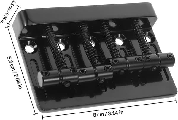 Elektrisk gitarbro Solid metallbrohalestykke og skruer Profesjonell bruddmotstandsutskifting