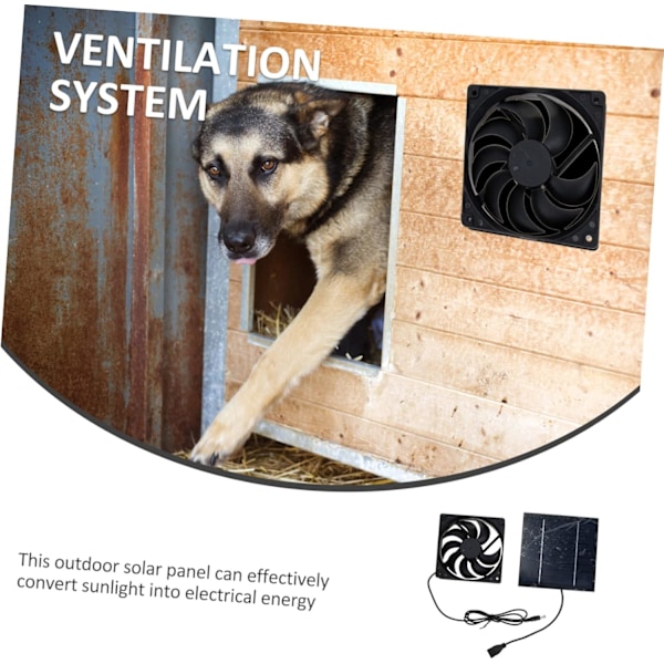 1 Set Solpanel Fläkt Solar Fläkt Inomhus Kylning Ventilationssystem Kylfläkt Hönshusfläkt