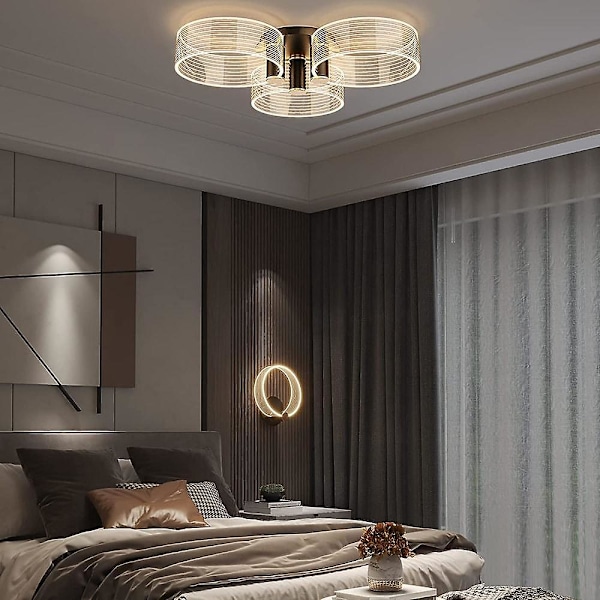 LED Taklampe med Dimmer 30W 50W Flush Mount Bryter
