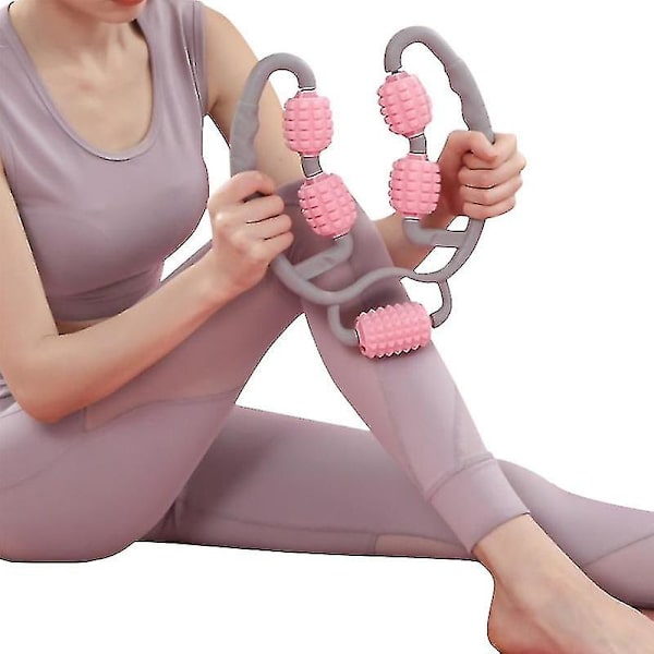 Fitness Foam Shaft Ring Benmassage Eliminerar Muskelavslappning Hjul Vaden Massage Roller Pink Gray