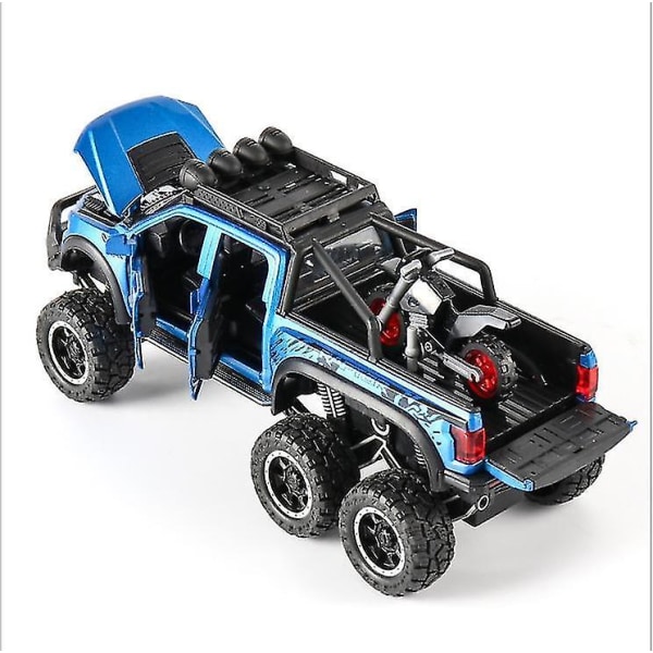 1:32 Raptor F150 Big Wheel Alloy Diecasts Legetøjsbilmodel med lyd/lys/pull-back billegetøj