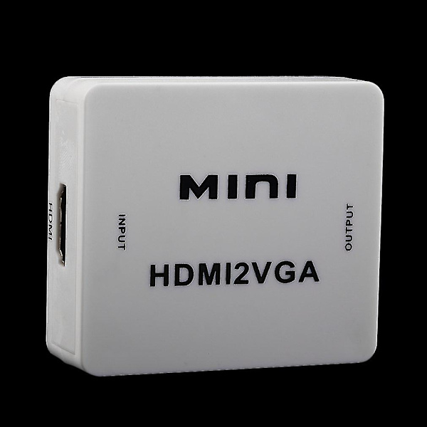 Mini HDMI til VGA Audio HDTV PC Bærbar Adapter