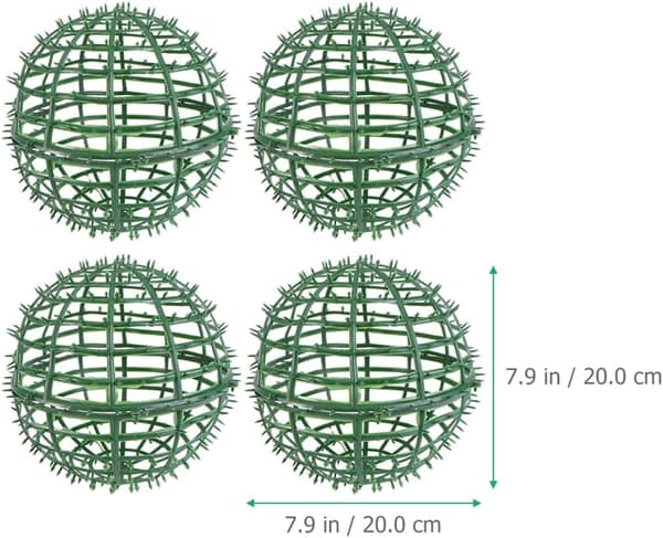 4st Blomsterarrangemang Hylla Buxbom Topiary Boll Ram Rund Plastmaterial Lättvikt