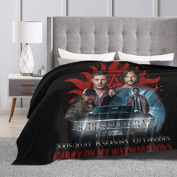 Supernatural Family Dont End With Blood 4r Ultra-blødt Micro Fleece tæppe -n353 80x60in 200x150cm